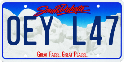 SD license plate 0EYL47