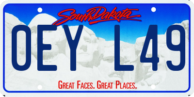 SD license plate 0EYL49