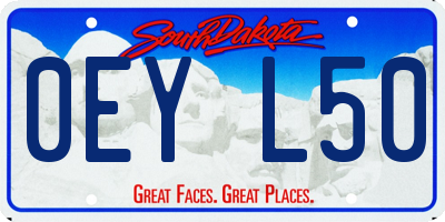 SD license plate 0EYL50