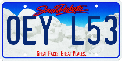 SD license plate 0EYL53