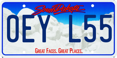 SD license plate 0EYL55