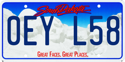 SD license plate 0EYL58