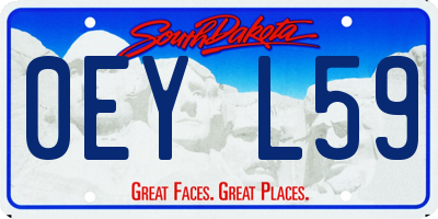SD license plate 0EYL59