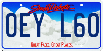 SD license plate 0EYL60