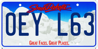 SD license plate 0EYL63