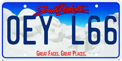 SD license plate 0EYL66