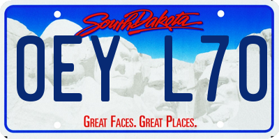 SD license plate 0EYL70