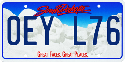 SD license plate 0EYL76