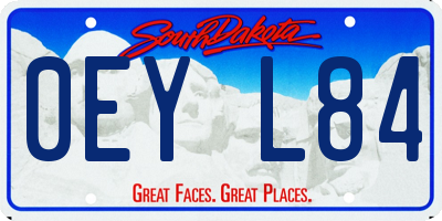 SD license plate 0EYL84