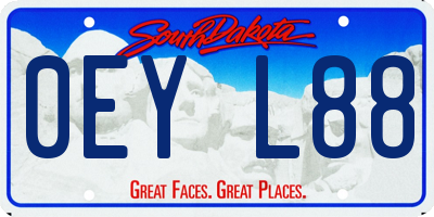 SD license plate 0EYL88