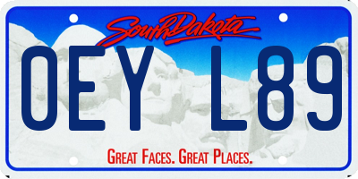 SD license plate 0EYL89