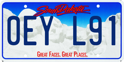 SD license plate 0EYL91