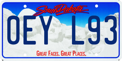 SD license plate 0EYL93
