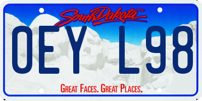 SD license plate 0EYL98
