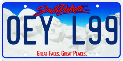 SD license plate 0EYL99