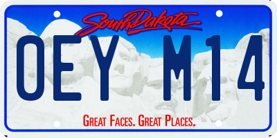 SD license plate 0EYM14