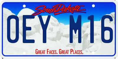 SD license plate 0EYM16