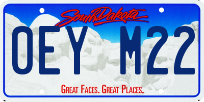 SD license plate 0EYM22