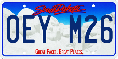 SD license plate 0EYM26