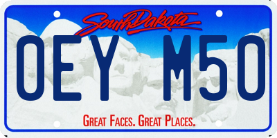 SD license plate 0EYM50