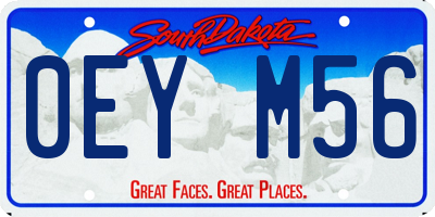 SD license plate 0EYM56