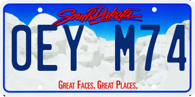SD license plate 0EYM74