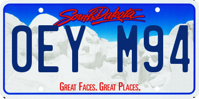SD license plate 0EYM94