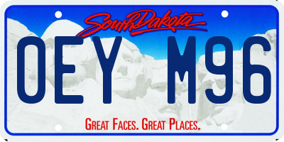 SD license plate 0EYM96