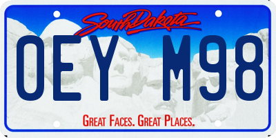SD license plate 0EYM98