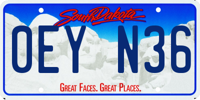 SD license plate 0EYN36