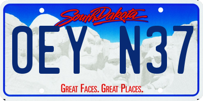 SD license plate 0EYN37
