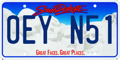 SD license plate 0EYN51