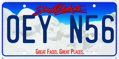 SD license plate 0EYN56