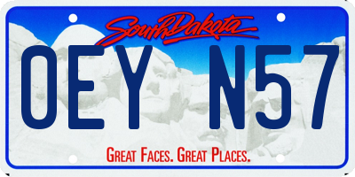SD license plate 0EYN57