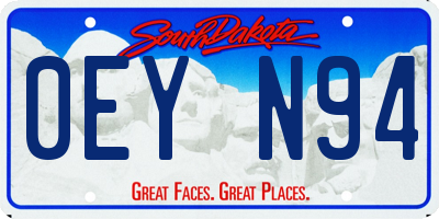 SD license plate 0EYN94