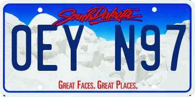 SD license plate 0EYN97