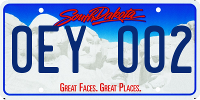 SD license plate 0EYO02