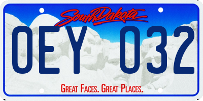 SD license plate 0EYO32