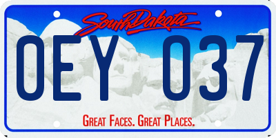 SD license plate 0EYO37