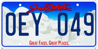 SD license plate 0EYO49