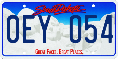 SD license plate 0EYO54