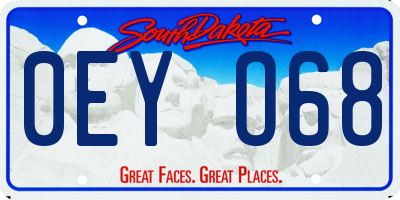 SD license plate 0EYO68