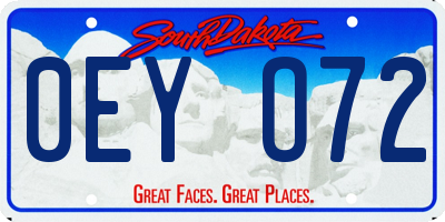 SD license plate 0EYO72