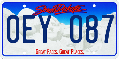 SD license plate 0EYO87