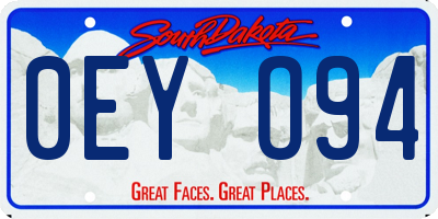 SD license plate 0EYO94