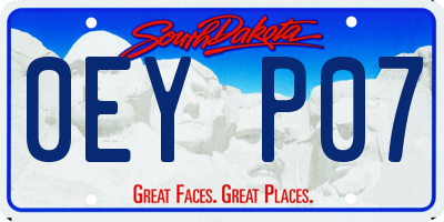 SD license plate 0EYP07