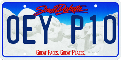 SD license plate 0EYP10