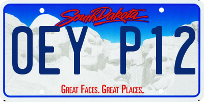 SD license plate 0EYP12
