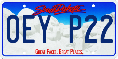 SD license plate 0EYP22