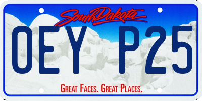 SD license plate 0EYP25